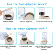 3.75L Automatic Pets Feeder Food Water Dispenser Detachable Cats Dogs Puppy Feeding Machine ,Pets Feeder, Pets Food Dispenser