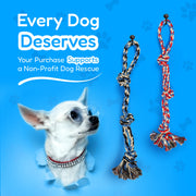 Dog Toy Pack of 4 Large Dog Toys for Aggressive Chewers - Dog Ropes & Ball