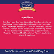 Raw Naturals Freeze Dried Dog Food Grain Free Made in USA with Beef, Fruits, & Vegetables for Fresh to Home All Natural Recipe, 24 Oz.