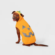 Jack-O'-Lantern Pumpkin Reflective Halloween Hoodie Dog and Cat Costume