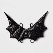 Glitter Wings Halloween Cat Costume Black