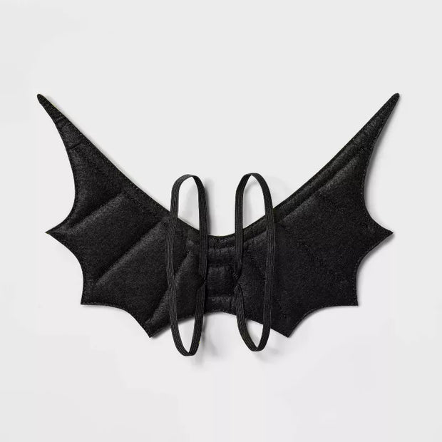 Glitter Wings Halloween Cat Costume Black