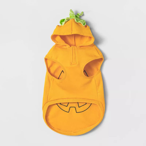 Jack-O'-Lantern Pumpkin Reflective Halloween Hoodie Dog and Cat Costume